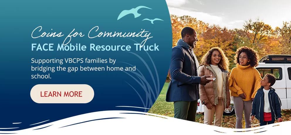 Family meeting a teacher in front of a white van