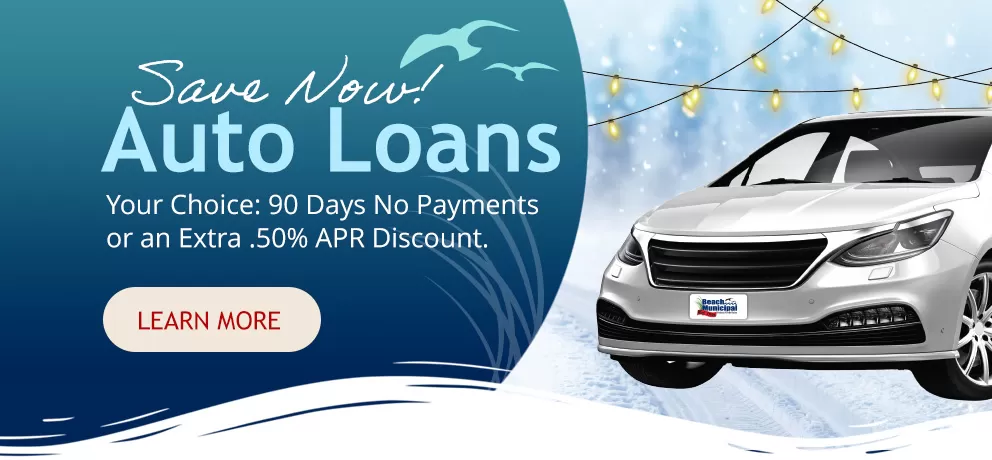 White sedan vehicle with winter holiday lights and snowflakes