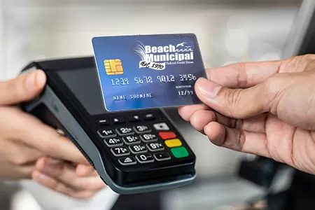 credit card being tapped on reader